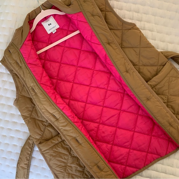 Free Assembly Quilted Vest w/Belt Dijon Sz S - Picture 9 of 16
